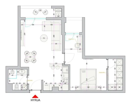 Tirane, shitet apartament 1+1 Kati 10, 77 m² 142.450 € 