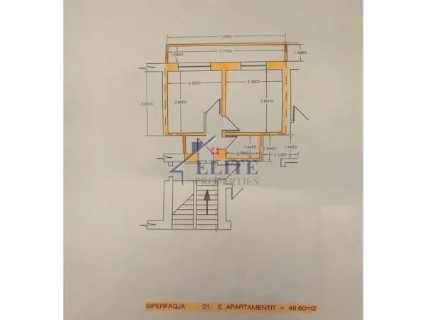 Tirane, shitet apartament 1+1+Ballkon Kati 5, 49 m² 137.000 € (Rruga e Kavajes)