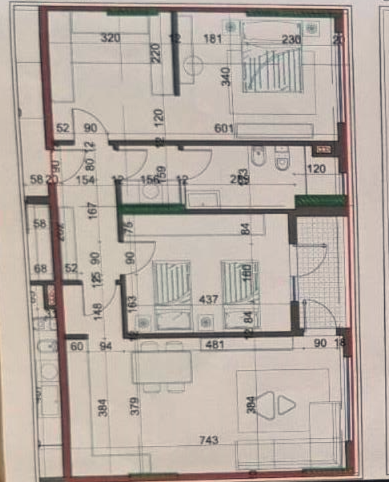 Tirane, shes apartament 2+1+Ballkon Kati 4, 116 m² 90.800 € (Kamez)