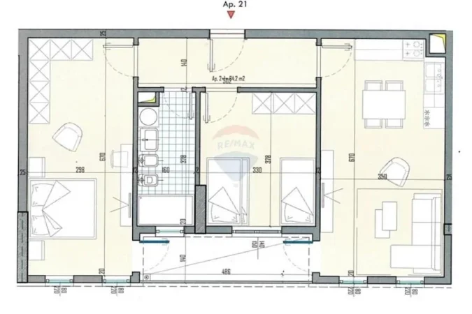 Tirane, shitet apartament 2+1+Ballkon , 97 m² 120.000 € 