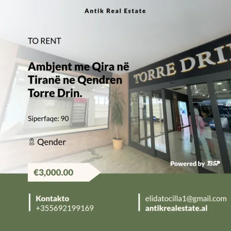 Tirane, jepet me qera ambjent biznesi , 90 m² 3.000 € 