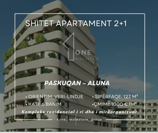 Tirane, shitet apartament 2+1 Kati 6, 127 m² 127.000 € 