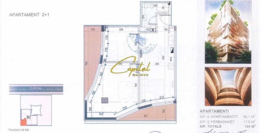 Tirane, jepet me qera ambjent biznesi Kati 9, 104 m² 1.040 € (RRUGA MINE PEZA)