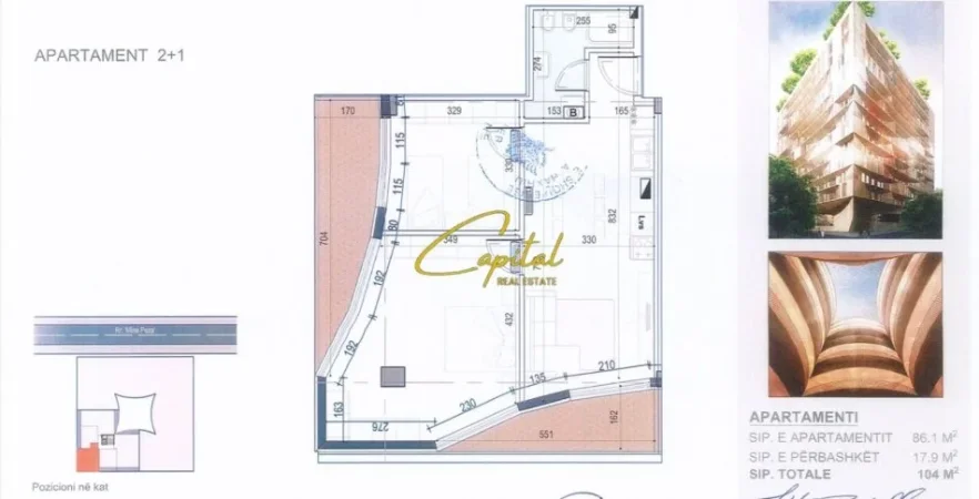 Tirane, jepet me qera ambjent biznesi Kati 9, 104 m² 1.040 € (RRUGA MINE PEZA)