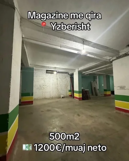 Tirane, jepet me qera magazine Kati -1, 500 m² 1.200 € (Yzberisht)