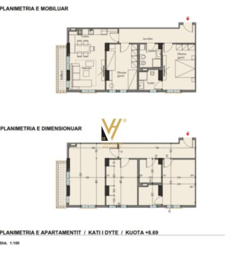 Tirane, shitet apartament 2+1+Ballkon Kati 2, 105 m² 170.000 € (5 MAJI)