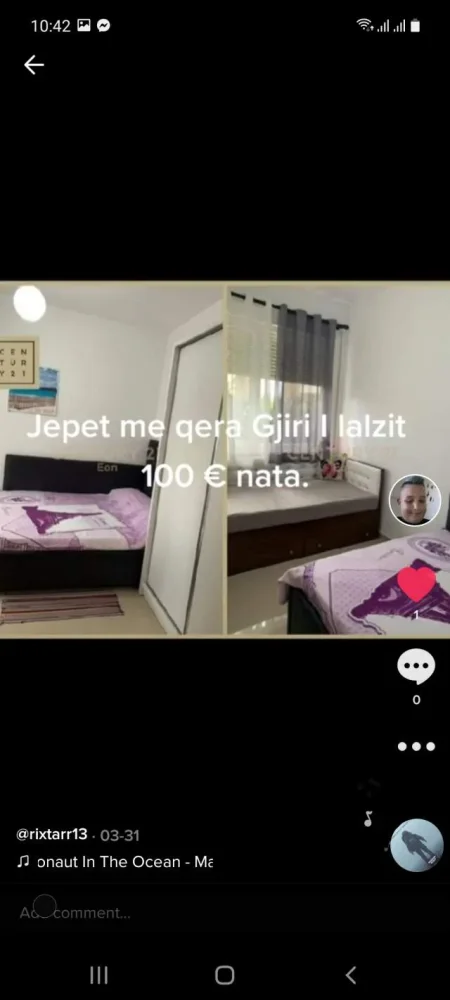 Gjiri Lalezit, jap me qera 2+1+A+BLK Kati 1, 100 Euro