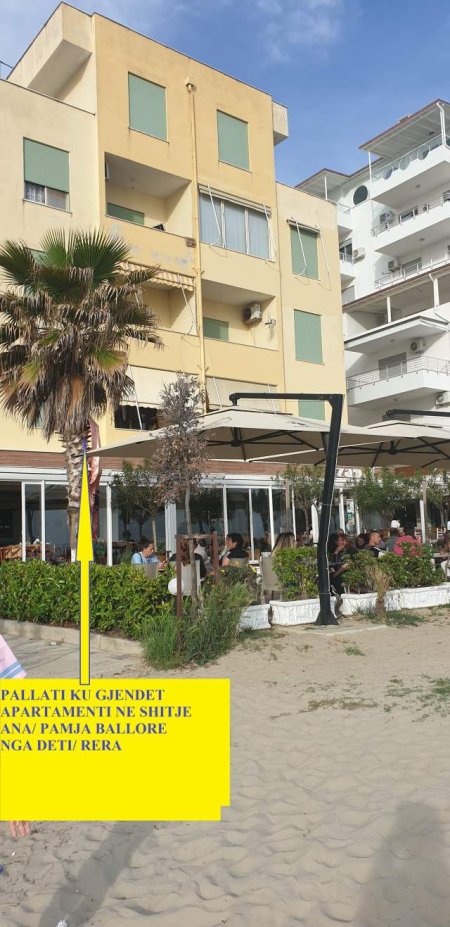 Durres-Plazh, Shitet Apart 1+1, cilësor, linja parë buzë detit, kati 4, pallat ri 5 kate, sip.60 m², Cmimi 90'000€, në rrugën. Lule Bore/ Rr "Agave,  Plazh 13, Durrës