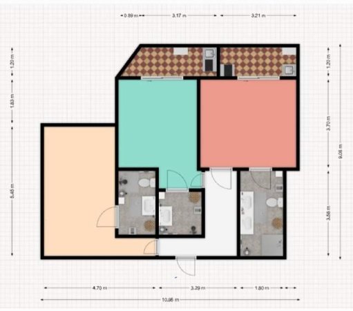 Tirane, shes apartament 2+1+BLK Kati 6, 100 m² 130.000 Euro (5 Maji)