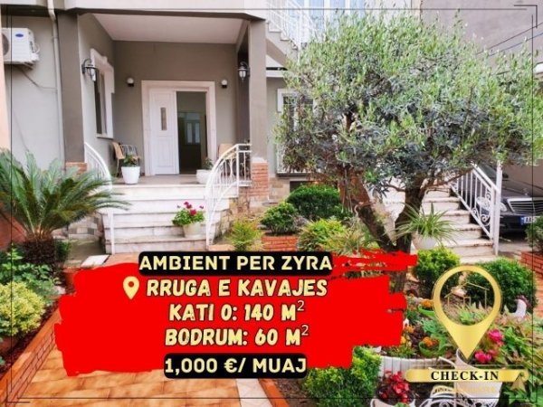 Tirane, jepet me qera zyre Kati 0, 200 m² 1.000 Euro (Rruga e Kavajes)
