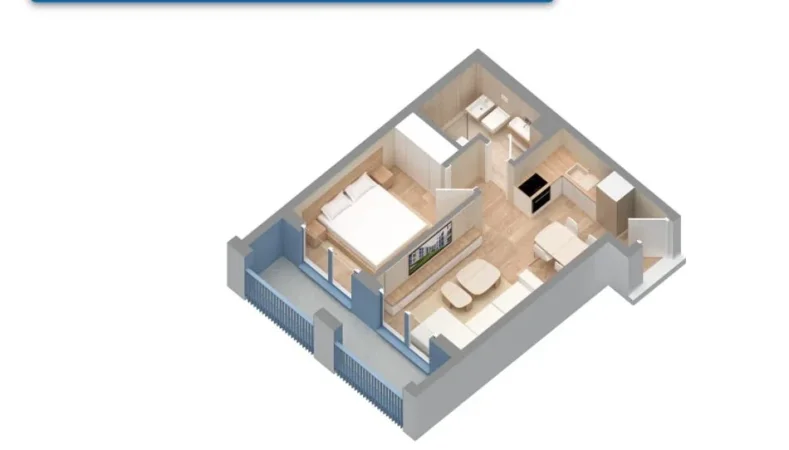 Tirane, shitet apartament 1+1 Kati 3, 59 m² 92.001 € (Dali Topi)