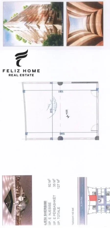 Tirane, jepet me qera ambjent biznesi Kati 1, 127 m² 3.175 € (MINE PEZA)