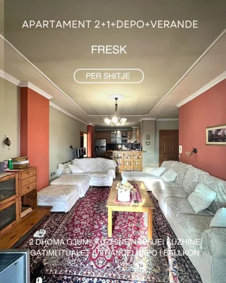 Tirane, shitet apartament 2+1+Ballkon Kati 5, 118 m² 140.000 € (Fresk)