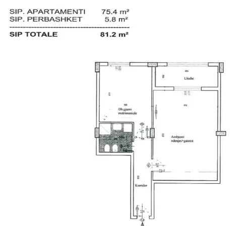 Tirane, shes apartament 1+1 Kati 2, 81.2 m² 150.000 € (Arkitekt Sinani)