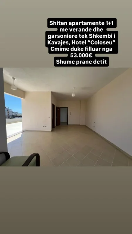 Tirane, shitet apartament 1+1+Ballkon , (Tek Shkembi i Kavajes, Hotel “Koloseu”)