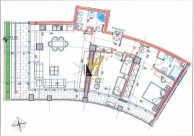 Tirane, jepet me qera zyre Kati 3, 158 m² 1.850 € (LAKE VIEW)