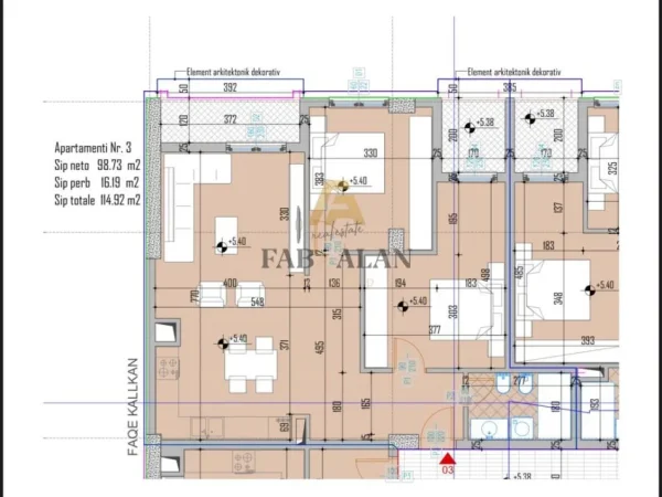 Tirane, shitet apartament 2+1 , 115 m² 172.500 € (Xhamllik)