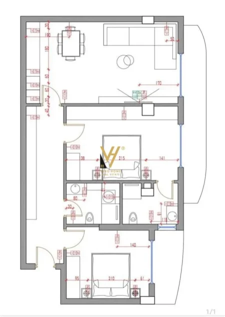Tirane, shitet apartament 2+1+Ballkon Kati 6, 110 m² 120.000 € (FRESK)