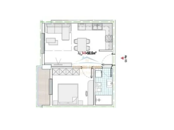 SHITET APARTAMENT 1+1 NE PASKUQAN, ME KESTE