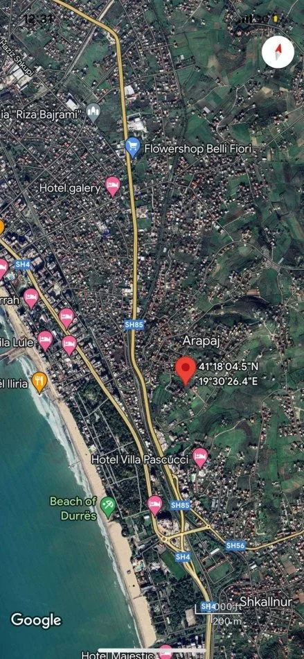 Durres, shitet toke , 1.000 m² 73.000 €