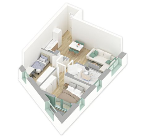 Tirane, jap me qera 2+1 kati  5,450 € (Mangalem)
