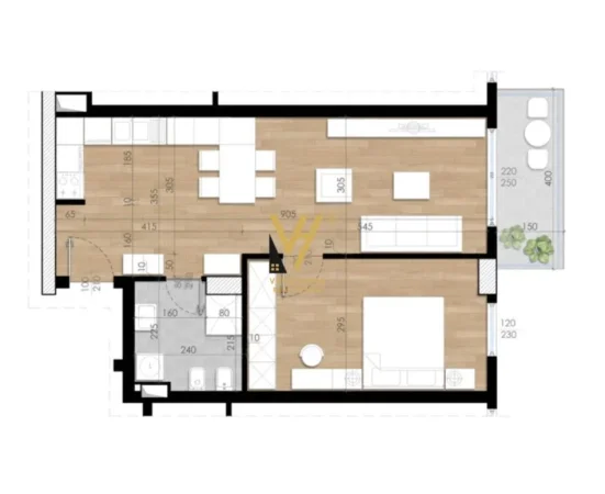 Tirane, shitet apartament 1+1+Ballkon Kati 7, 74 m² 122.500 € (GARDEN RESIDENCE TURDIU, FUSHA E AVIACIONIT)
