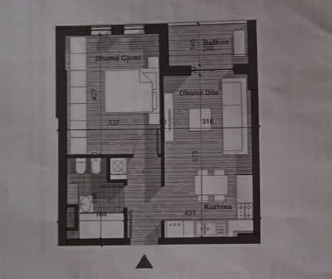 Tirane, shitet apartament 1+1+BLK Kati 7, 61 m² 43.000 Euro (QTU)