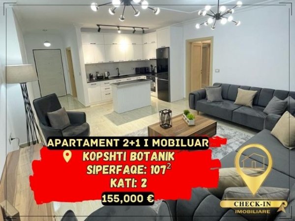 Tirane, shitet apartament 2+1+A+BLK Kati 2, 107 m² 155.000 Euro (Kopshti Botanik)