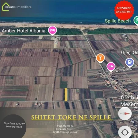 Kavaje, shitet toke ne bregdet , 2.050 m² 102.500 € (Spille,Kavaje)