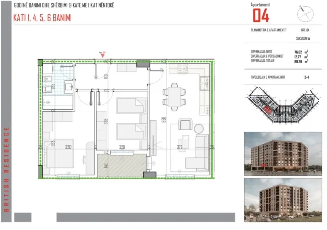 Tirane, shitet apartament 2+1+Aneks+Ballkon Kati 1, 89 m² 107.200 € (Shkolla Lidhja e Prizerenit)