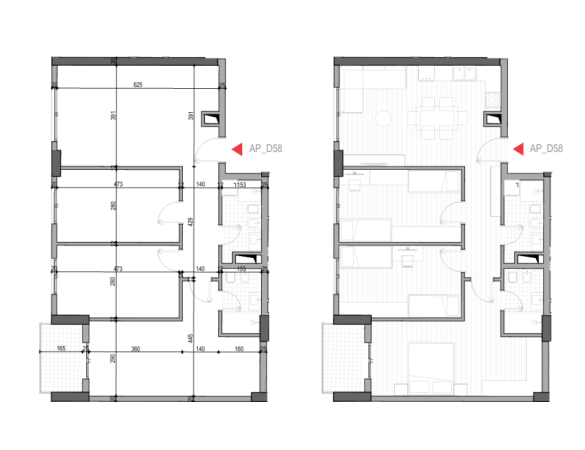 Tirane, shes apartament 3+1+Ballkon Kati 5, 120 m² 170.000 € (Rruga 5 Maji)