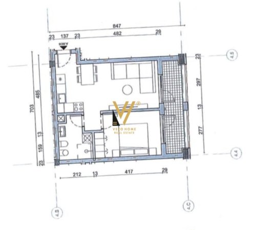 Tirane, shitet apartament 1+1+Ballkon Kati 3, 59 m² 92.000 € (FRESK)