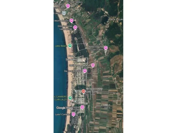 Durres, shitet toke , 7.650 m² 726.000 € (Gjiri i Lalzit)