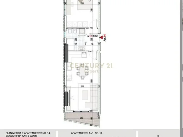 Tirane, shitet apartament 1+1 Kati 2, 68 m² 85.400 € (Paskuqan)
