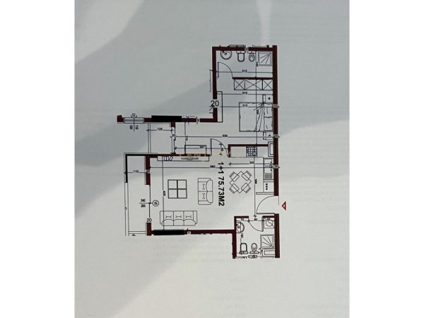 Tirane, shes apartament 1+1+Ballkon Kati 10, 75 m² 170.000 € (Golden Park3)