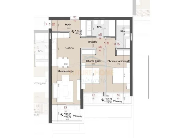 Dhermi - Palase, shitet Vile 2+1 Kati 3, 120 m² 354.000 € 