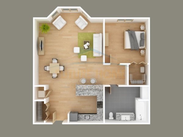 Tirane, jepet me qera apartament 1+1 Kati 4, 50 m² 350 € 