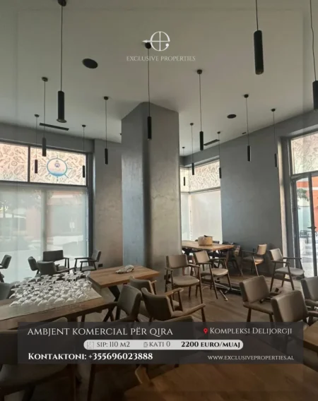 Tirane, jepet me qera ambjent biznesi Kati 0, 110 m² 2.200 € (Kompleksi DElijorgji)