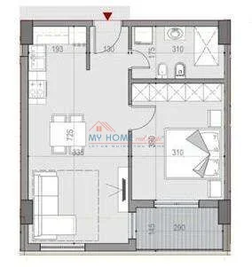 Tirane, shitet apartament 1+1+Ballkon Kati 3, 63 m² 78.000 € (Univers City)