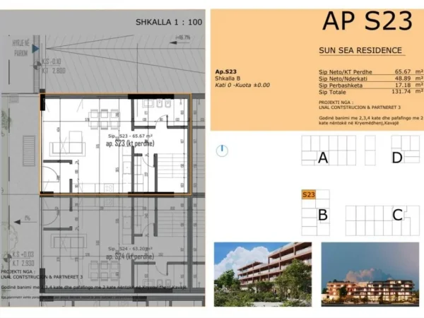 Golem, shitet apartament duplex Dublex , 151.500 €