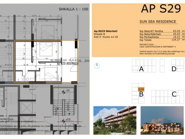 Golem, shitet apartament duplex Dublex , 124 m² 143.000 € 