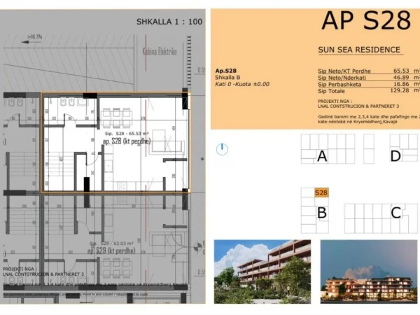 Golem, shitet apartament duplex Dublex , 129 m² 148.700 € 