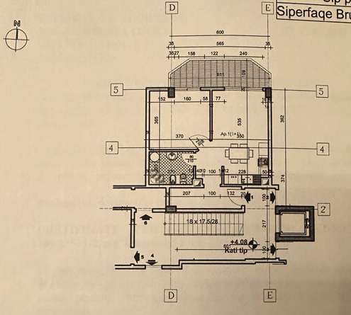 Tirane, shes apartament 1+1+Ballkon Kati 1, 76 m² 140.000 € (Kodra e Diellit)