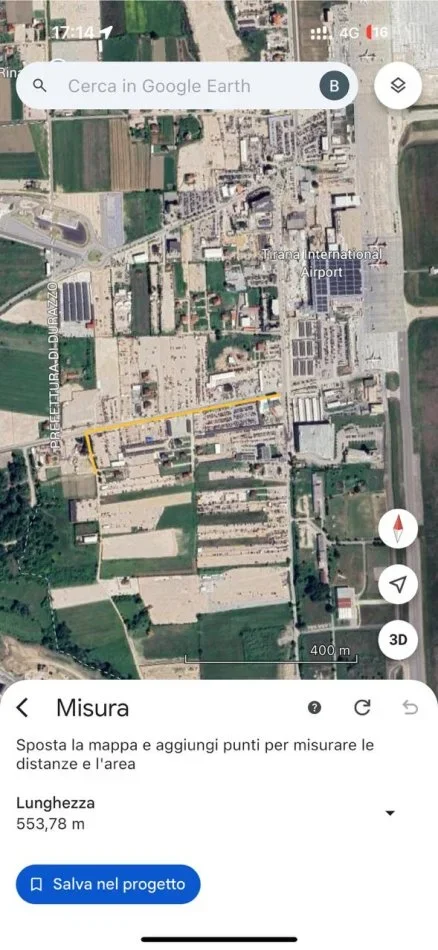 Tirane, jepet me qera toke , 6.000 m² (200M LARG AEROPORTIT RINAS)