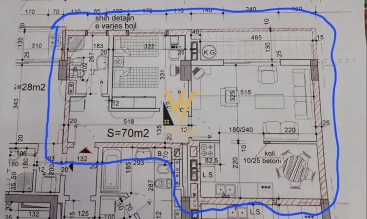 Tirane, shitet apartament 1+1+Ballkon Kati 11, 70 m² 165.000 € (ZOGU I ZI)