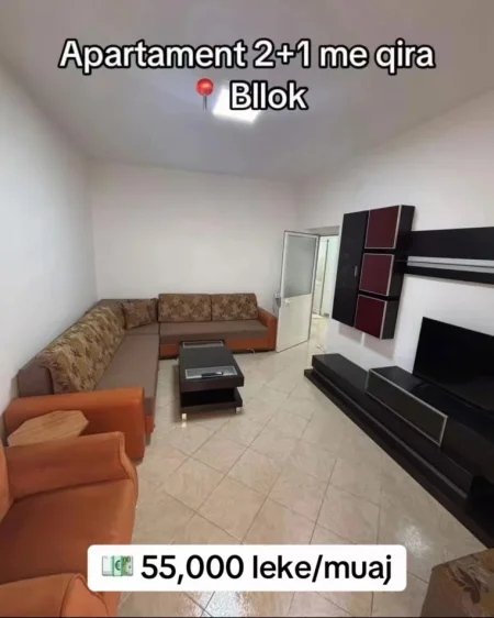 Tirane, jepet me qera apartament 2+1 , 70 € (Blloku)