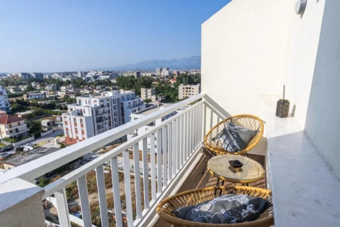 Tirane, jepet me qera apartament 1+1 Kati 9, 75 m² 550 € (ASTIR)