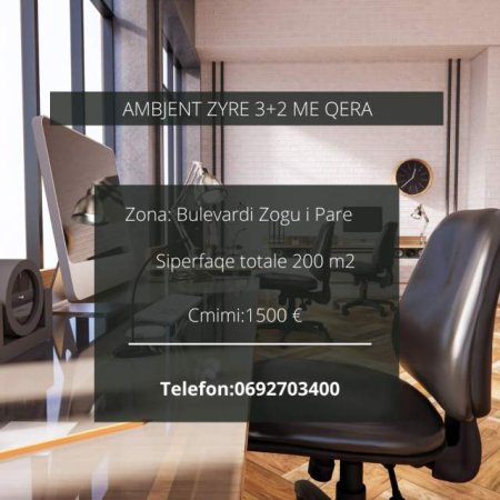 Tirane, jepet me qera ambjent biznesi Kati 2, 200 m² 1.500 Euro (Bulevardi Zogu i Pare)