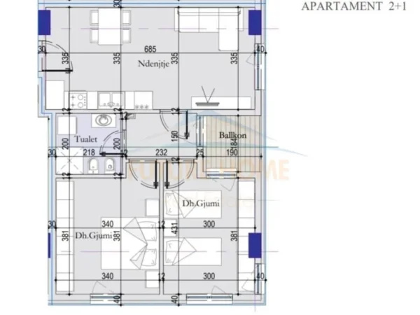 Tirane, shitet apartament 2+1+Ballkon Kati 3, 83 m² 99.900 € (Casa Italia, Tirana Entry 2)