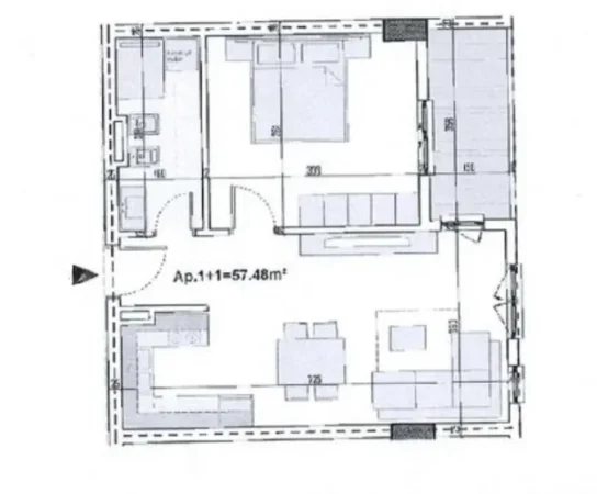 Tirane, shitet apartament 1+1+Ballkon Kati 3, 66 m² 65.000€ (Paskuqan, Ringside Residence)